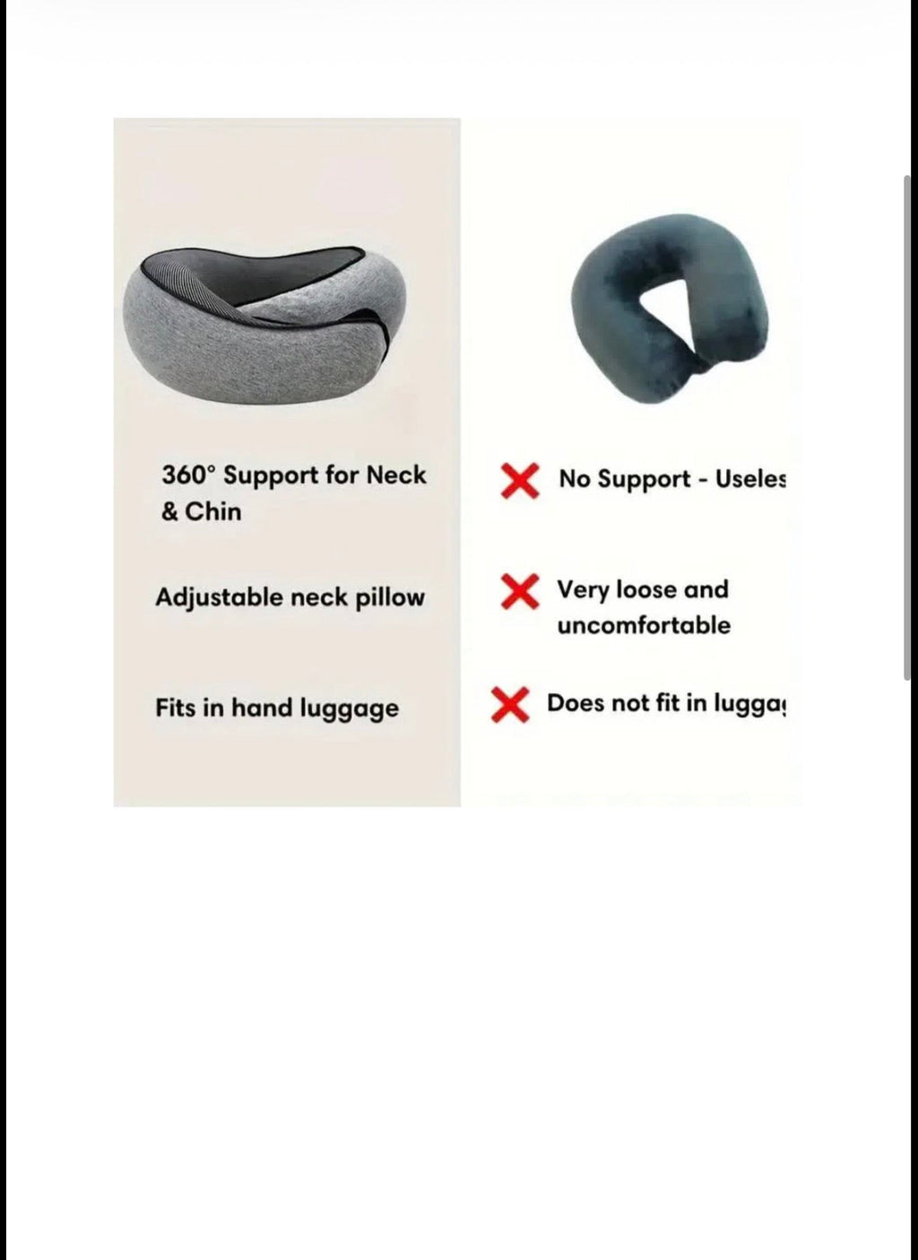 Nackenkissen Reise – Memory Foam, verstellbar