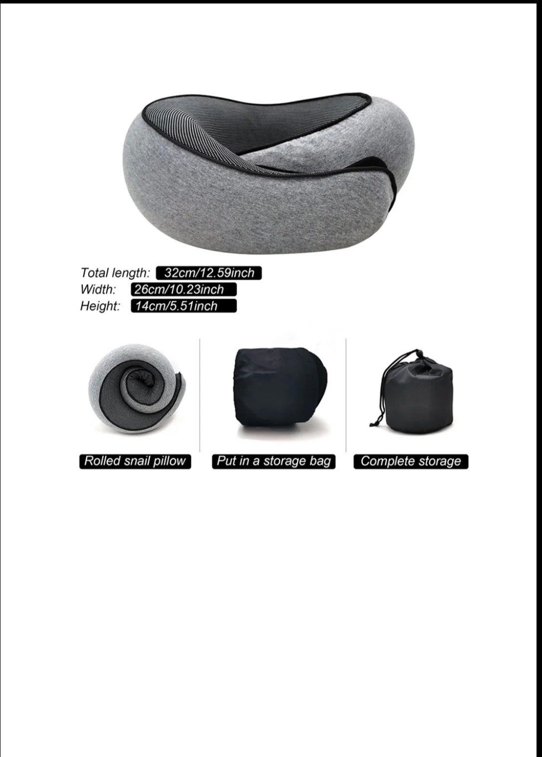 Nackenkissen Reise – Memory Foam, verstellbar