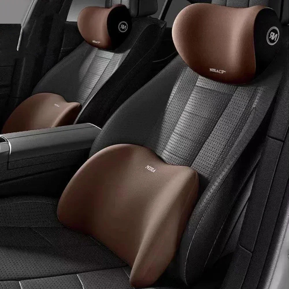 Auto-Kopfstütze & Lendenwirbelstütze aus Memory Foam