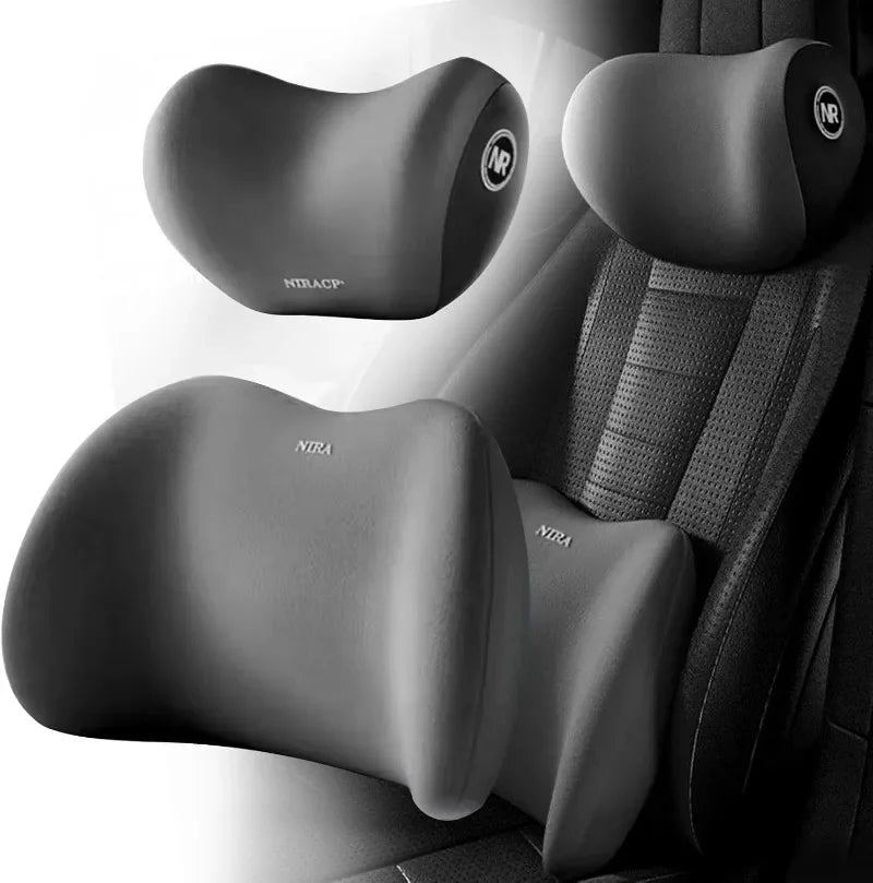 Auto-Kopfstütze & Lendenwirbelstütze aus Memory Foam