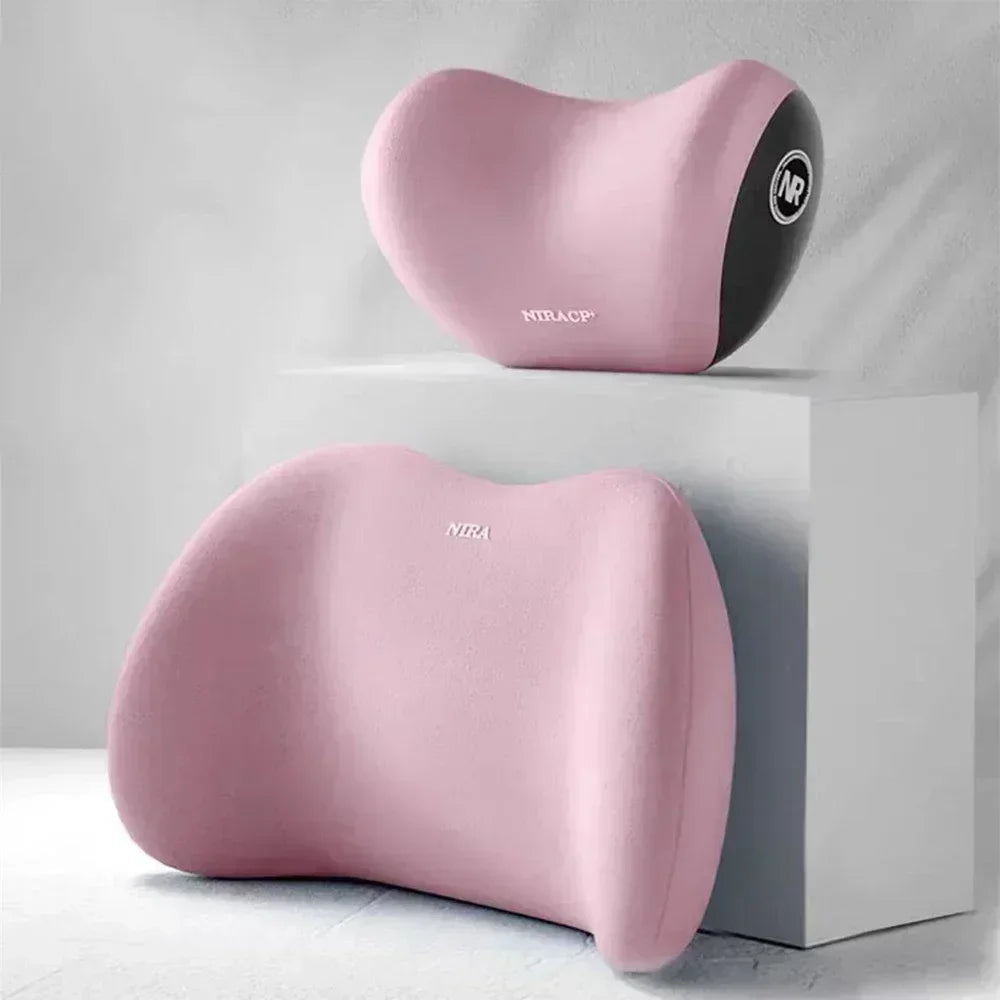 Auto-Kopfstütze & Lendenwirbelstütze aus Memory Foam