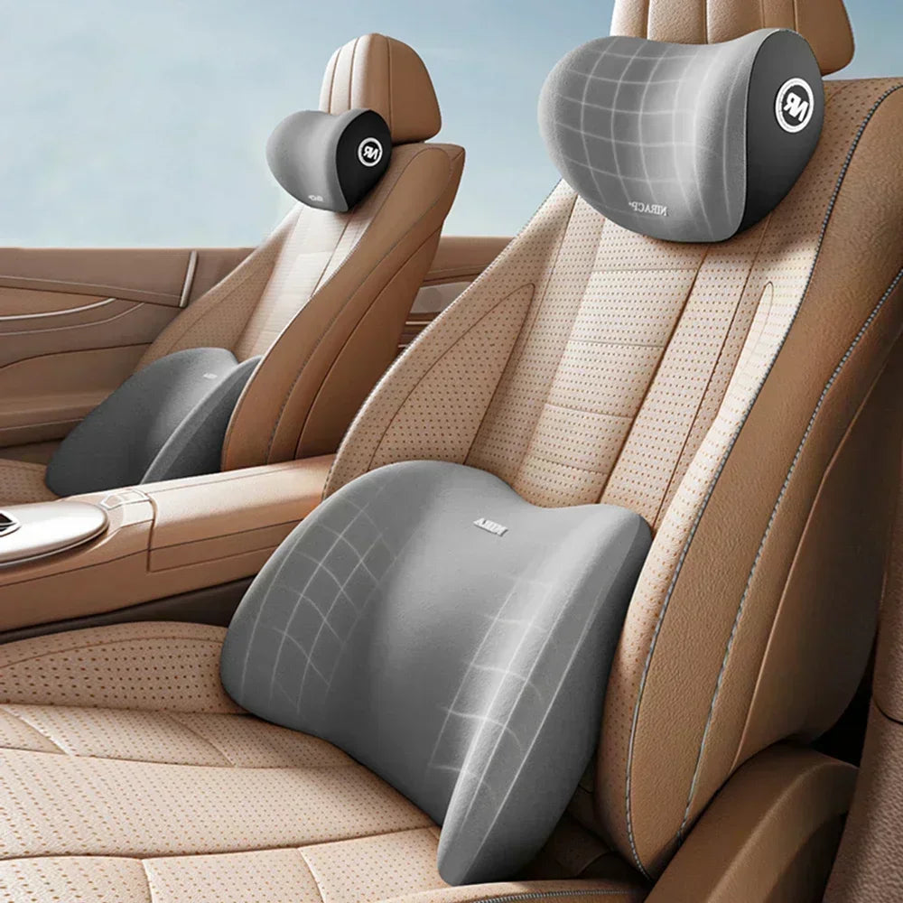 Auto-Kopfstütze & Lendenwirbelstütze aus Memory Foam